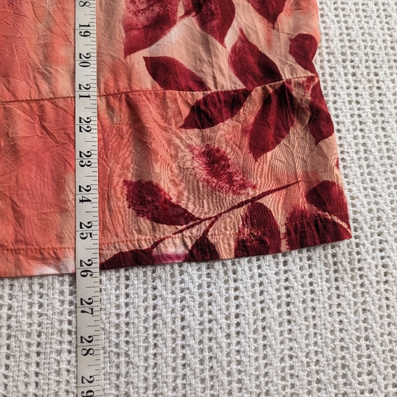 VTG Mamo HOWELL Rayon Floral Orange Blouse Top Women's Plus Size 2X Made Hawaii - Picture 6 of 8